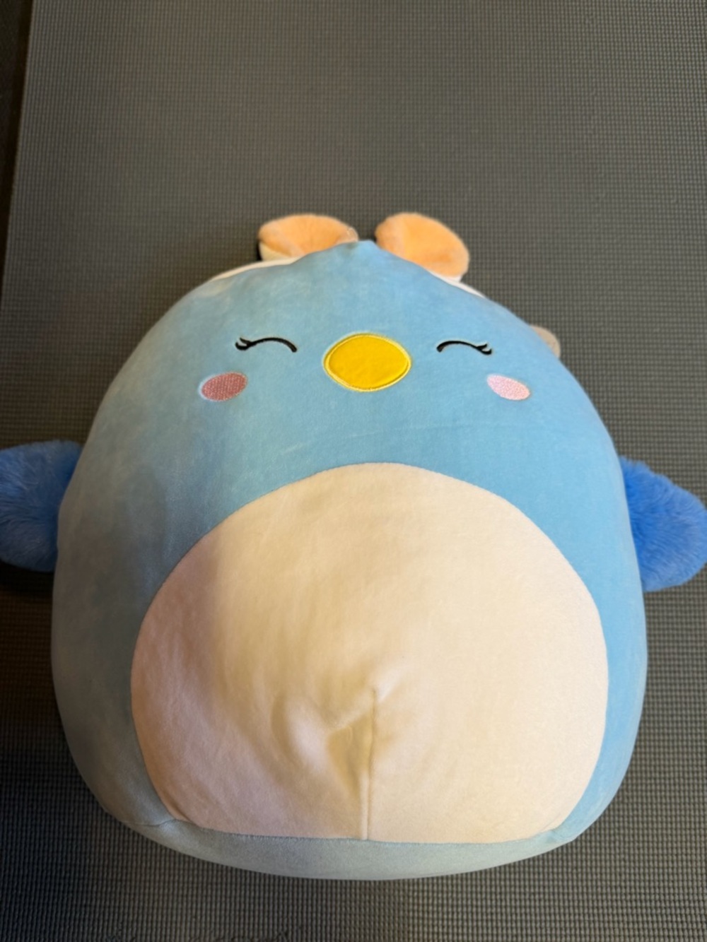 bebe Blue Plush Penguin Toy with Cream Belly and Yellow Beak
